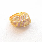 Anel Sultana com Zircônias Banho de Ouro