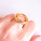 Anel Espiral Vazado Banho de Ouro