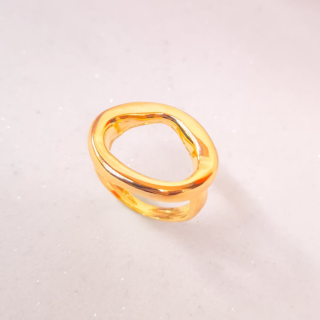 Anel Flávia Banho de Ouro
