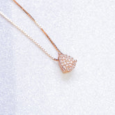 Corrente com Pingente mini Gota com Zirconias banho de ouro