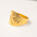 Anel Estrelinhas Banho de Ouro