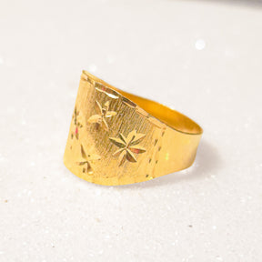 Anel Estrelinhas Banho de Ouro