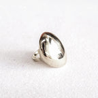 Anel de Dedinho Oval Banho de Ródio
