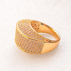 Anel Sultana com Zircônias Banho de Ouro