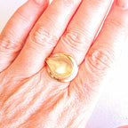 Anel Gota Fosco Banho de Ouro