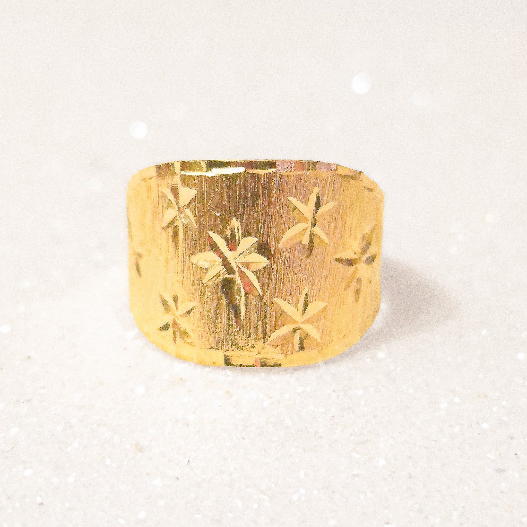 Anel Estrelinhas Banho de Ouro