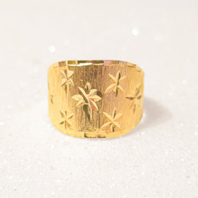 Anel Estrelinhas Banho de Ouro