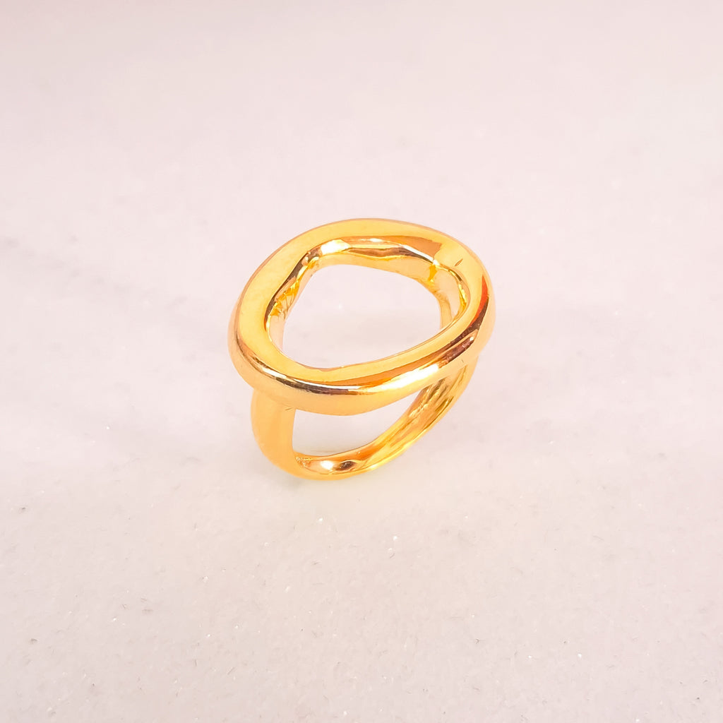 Anel Flávia Banho de Ouro