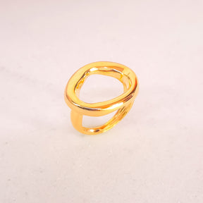 Anel Flávia Banho de Ouro