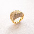 Anel Sultana com Zircônias Banho de Ouro