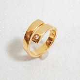 Anel Honey Banho De Ouro