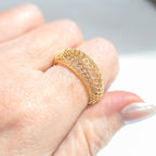 Anel Filigrana Arco Banho de Ouro