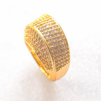 Anel Sultana com Zircônias Banho de Ouro