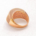 Anel Sultana com Zircônias Banho de Ouro