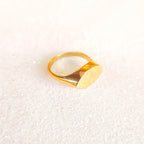 Anel Elipse de Dedinho Banho De Ouro