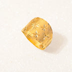 Anel Estrelinhas Banho de Ouro