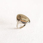 Anel de Dedinho Oval Banho de Ródio