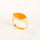 Anel Elipse de Dedinho Banho De Ouro