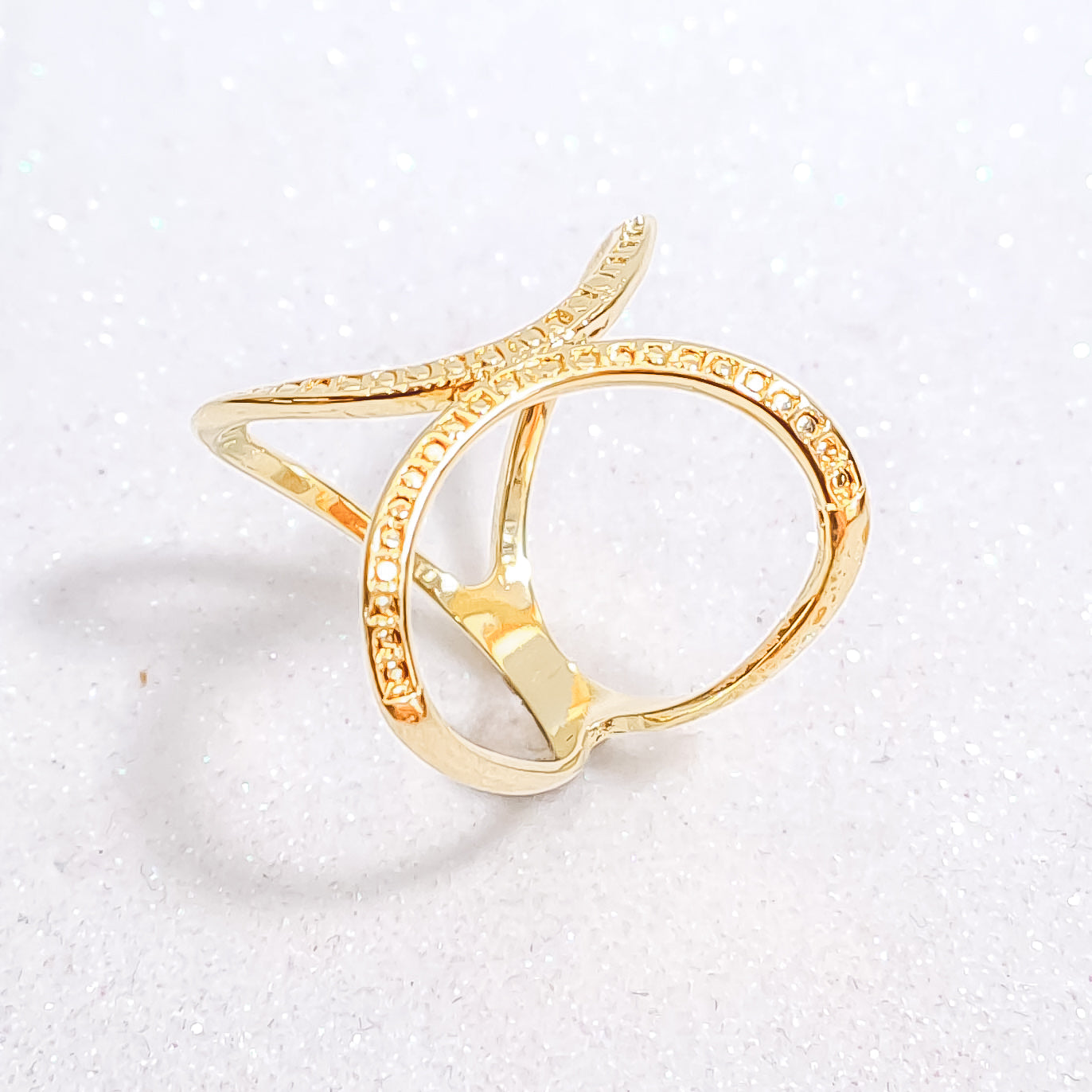 Anel Borboleta Marchetado Banho De Ouro