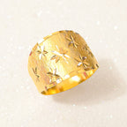 Anel Estrelinhas Banho de Ouro