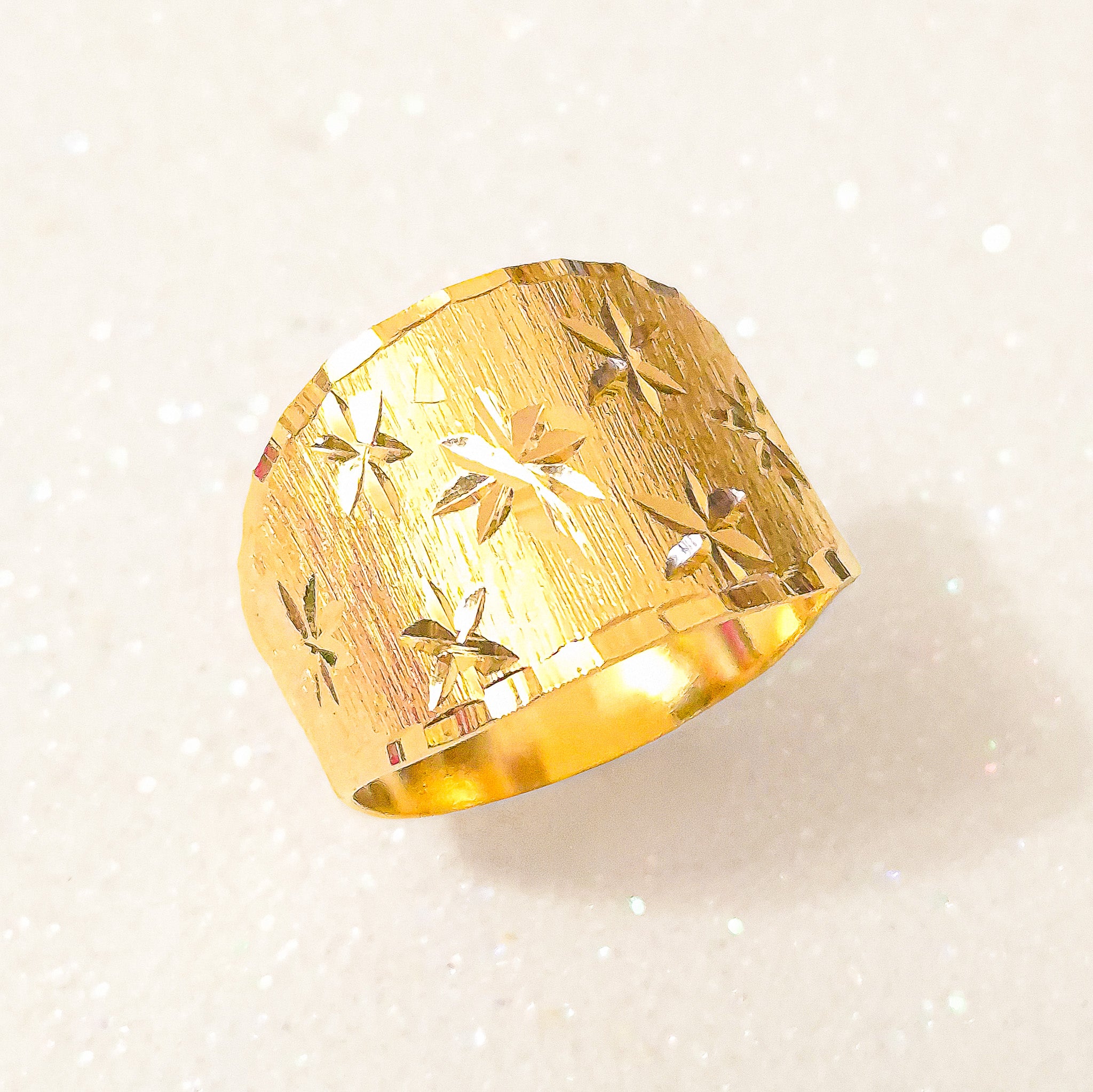 Anel Estrelinhas Banho de Ouro